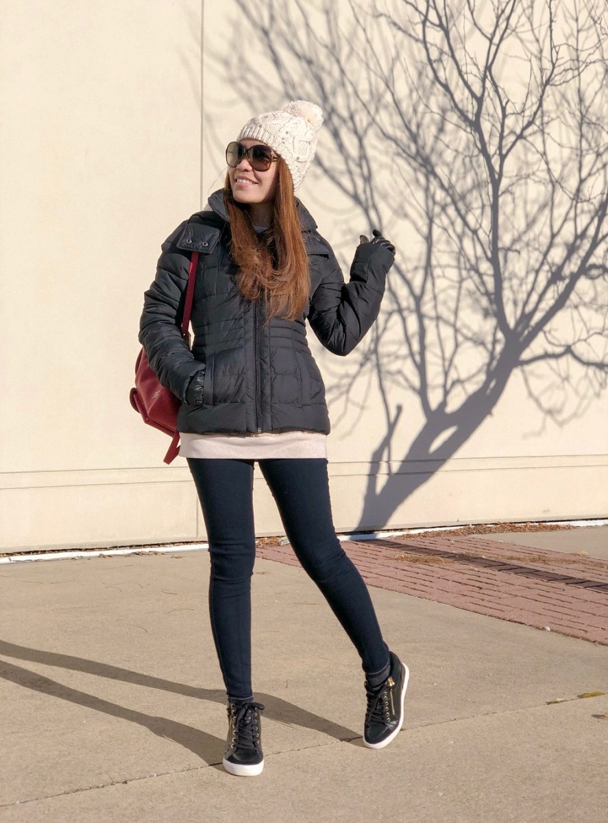 Cozying Up In My Short Puffer Coat