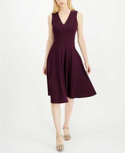 Calvin Klein Fit & Flare Midi Dress (Macys)