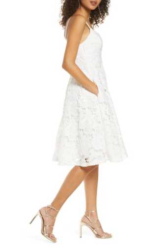 Nora Lee Lace Fit & Flare Dress (Nordstrom Rack)