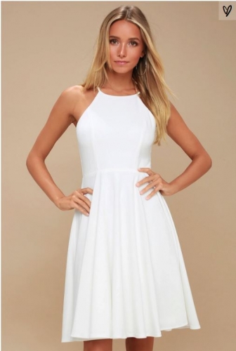 Irresistible Charm White Midi Dress (Lulus)