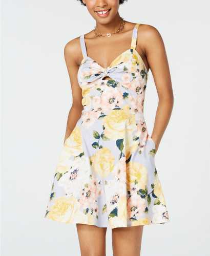 Speechless Juniors' Floral-Print Fit & Flare Dress (Macys)