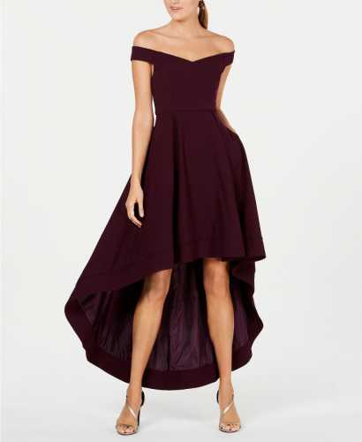 Calvin Klein Off-The-Shoulder High-Low Dress (Macys)