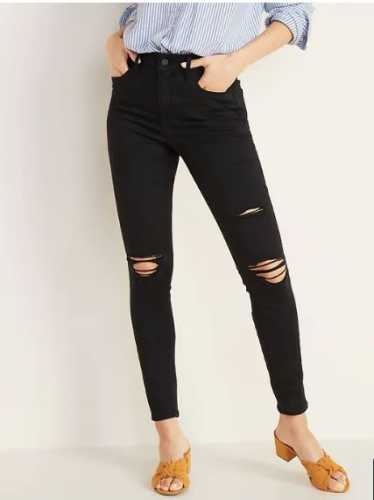 High-Waisted Distressed Rockstar (Old Navy)
