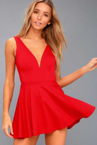 I Feel Good Red Skort Dress (Lulus)