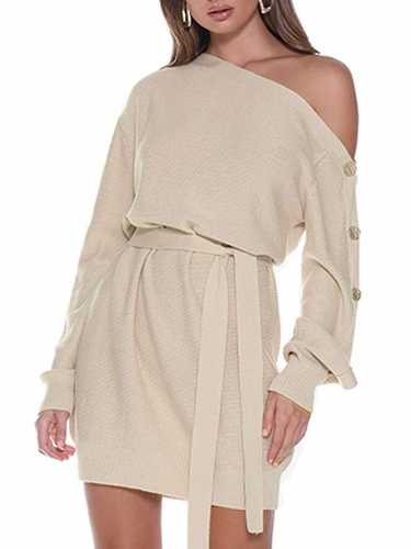 BerryGo Women's Long Sleeve Sweater Dress (Amazon)