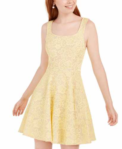 Speechless Juniors' Lace Fit & Flare Dress (Macys)