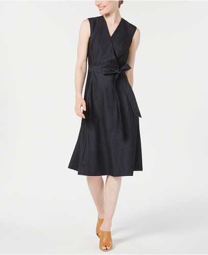Calvin Klein Belted Fit & Flare Dress (Macys)
