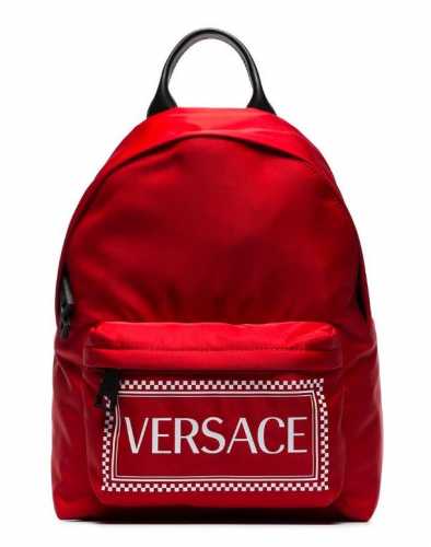 Versace Red Logo Backpack (Farfetch)