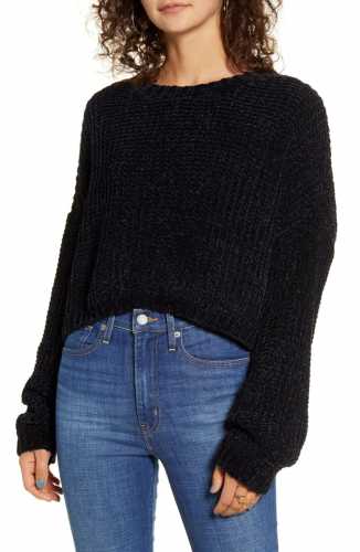 Billabong Cosmic Dream Crop Chenille Sweater (Nordstrom)