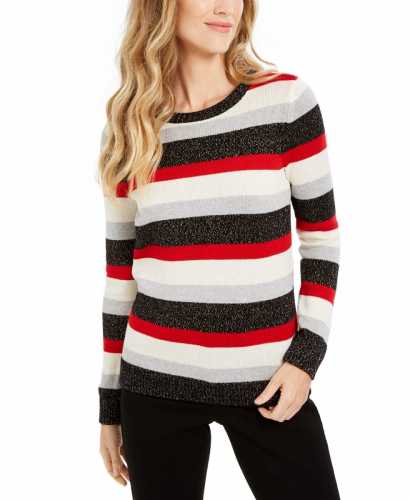 Charter Club Petite Striped Sweater (Macys)