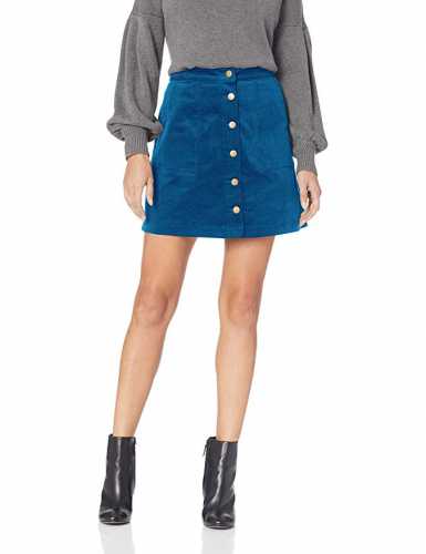 Kensie Women's Corduroy Skirt with Button Front (Amazon)