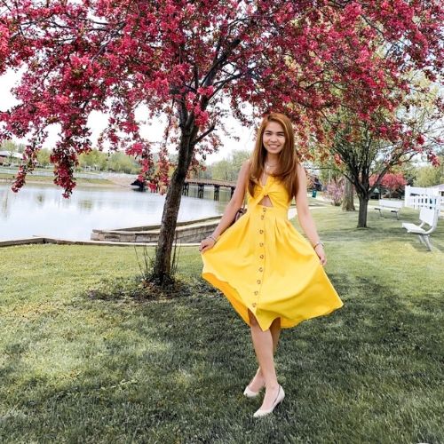 Knotted Front Midi Dress